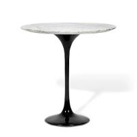 Mesa Saarinen Lateral Carrara 51cm - Base Preta - 3