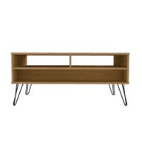 Mesa De Centro Carvalho/grafite/Branco 2 Gaveta 2 Nichos - 3