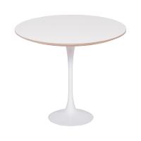 Mesa Saarinen Lateral Fórmica Branca 51cm - Base Branca - 1