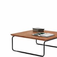 Mesa De Centro Munique 70x70 Cm Castanho Com Base Preta - 2