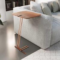 Mesa De Apoio Bandeja Castanho Base Cobre - 3