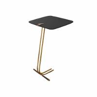 Mesa De Apoio Bandeja Preta Base Dourada - 1