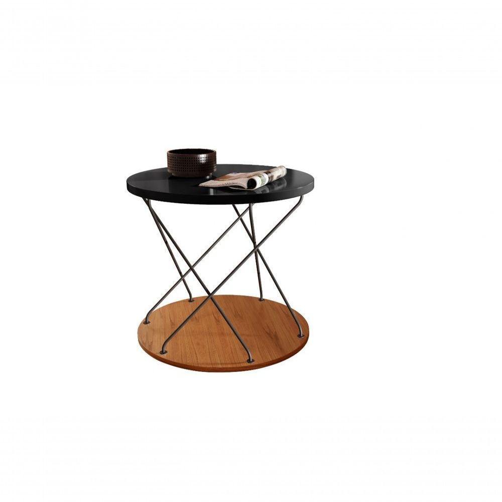 Mesa De Centro Trançada Larflex Preto,Preto - 1
