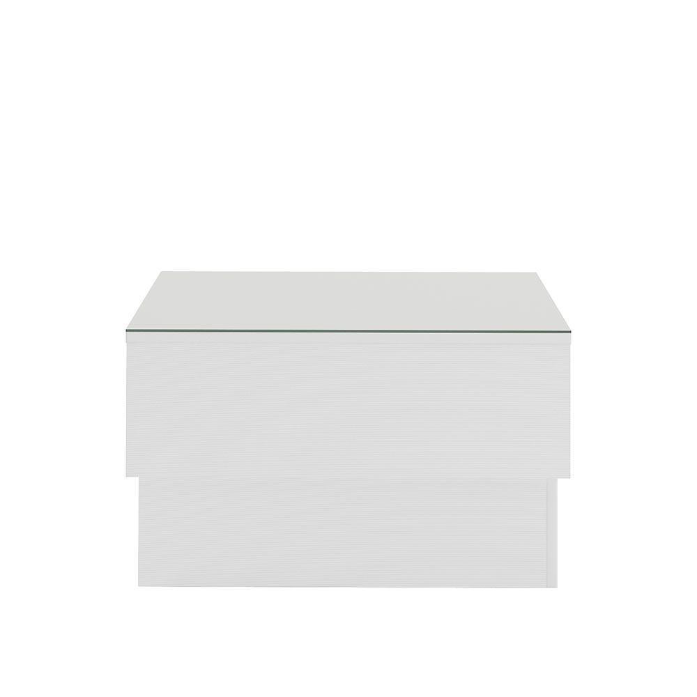 Mesa De Centro Parati Branco Com Tampo Espelhado - Artely - 3