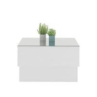 Mesa De Centro Parati Branco Com Tampo Espelhado - Artely - 5