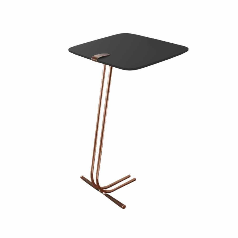 Mesa De Apoio Bandeja Preta Base Cobre - 1