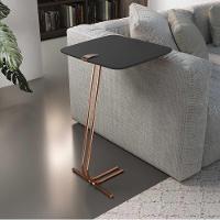 Mesa De Apoio Bandeja Preta Base Cobre - 5