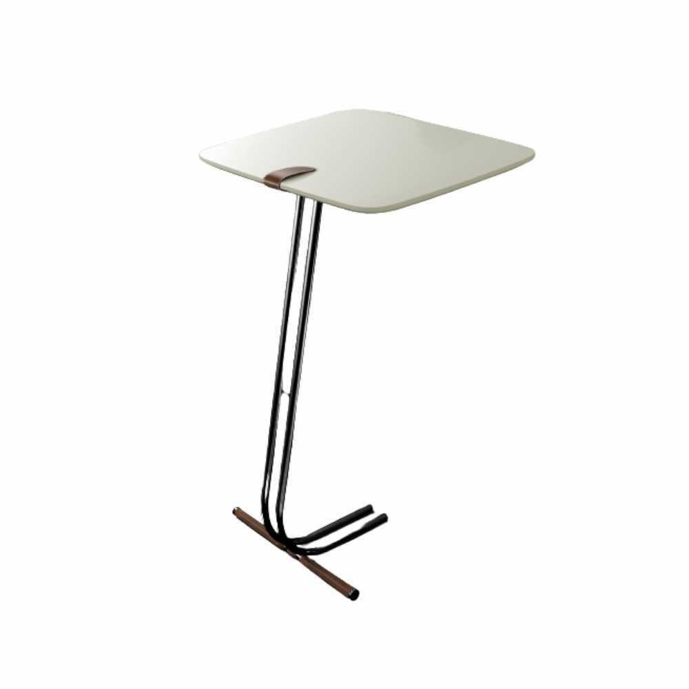 Mesa De Apoio Bandeja Off White Base Preta - 1