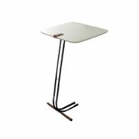 Mesa De Apoio Bandeja Off White Base Preta - 1