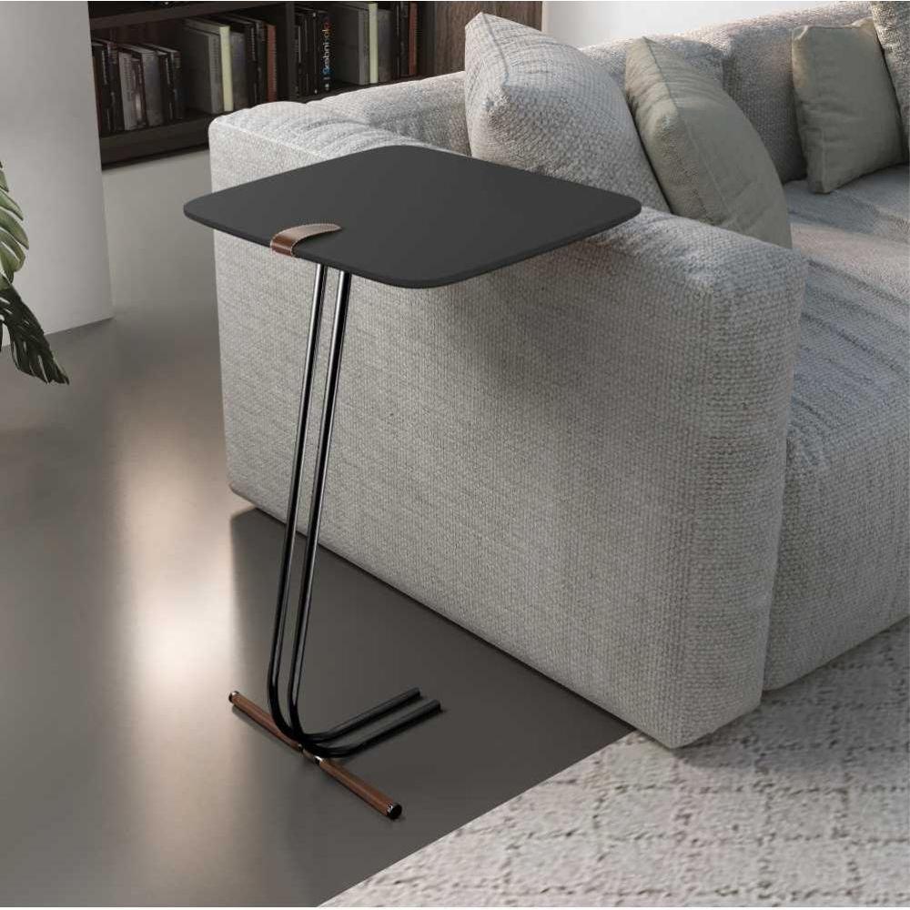 Mesa De Apoio Bandeja Preta Base Preta - 3