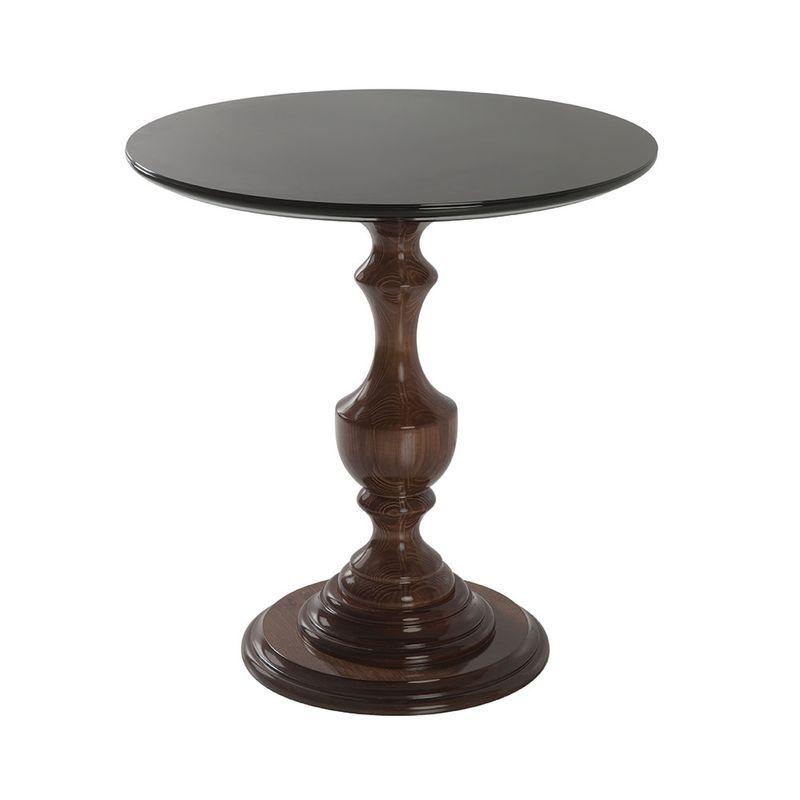 Mesa Lateral para Sala de Estar Rialto 70x76 Imbuia Preto - 1