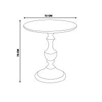 Mesa Lateral para Sala de Estar Rialto 70x76 Imbuia Preto - 4