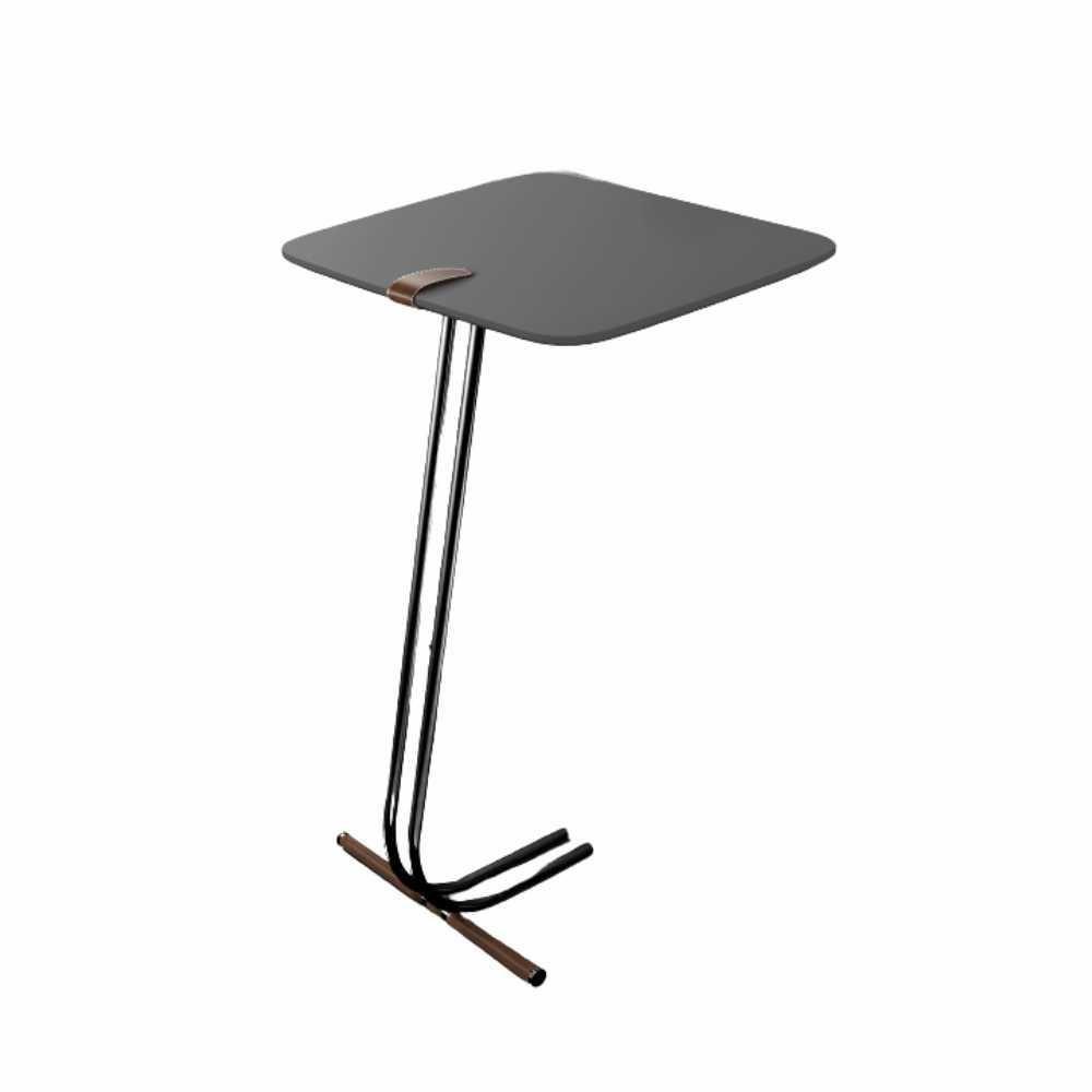 Mesa De Apoio Bandeja Concreto Base Preta - 1