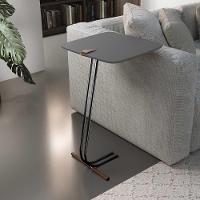 Mesa De Apoio Bandeja Concreto Base Preta - 3