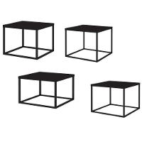 Conjunto Mesas De Centro Cube 04 Pçs Preto - 6