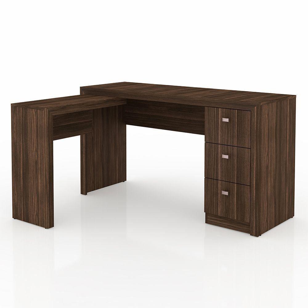 Mesa de Canto ME4101 para Escritório Nogal Tecno Mobili - 10