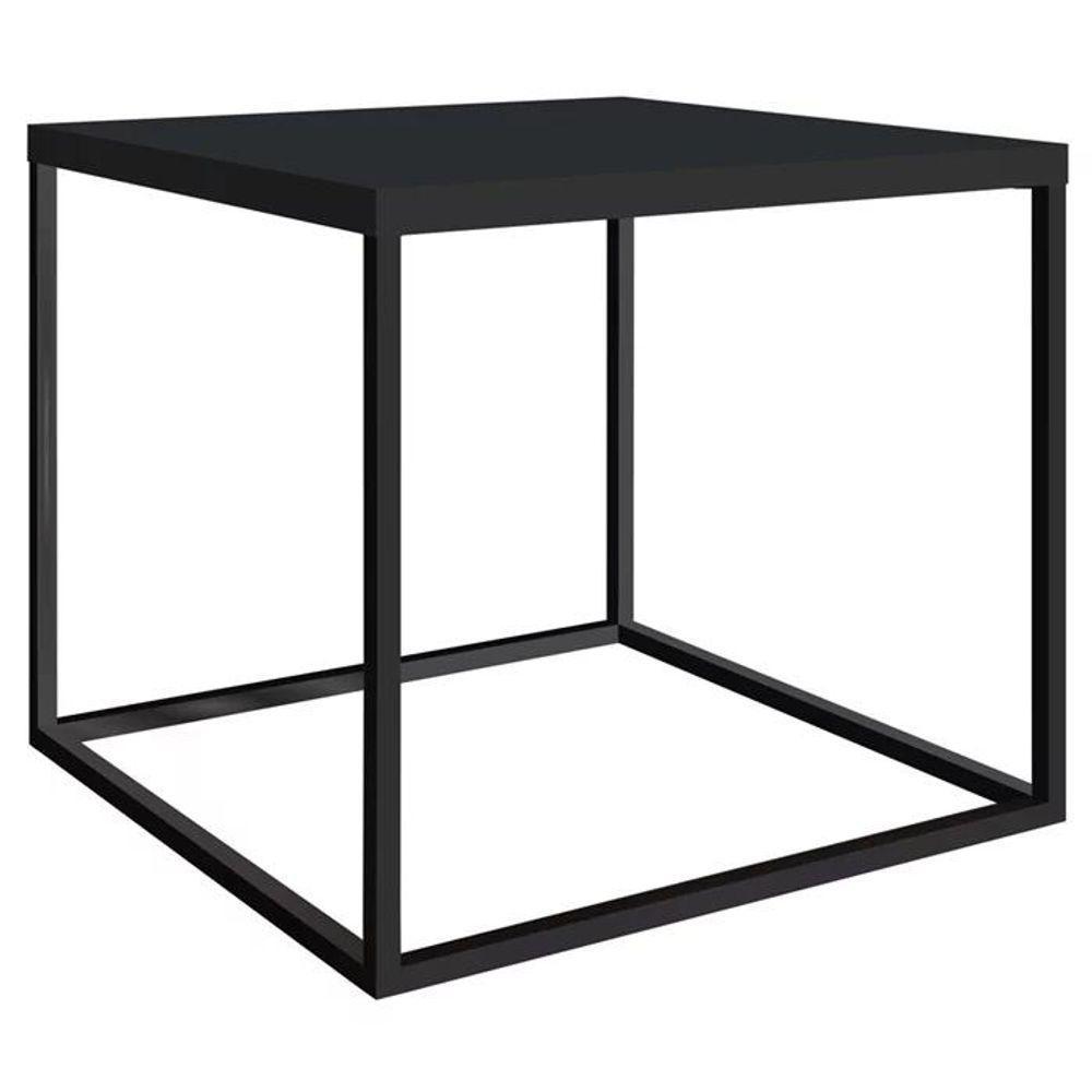 Mesa Lateral Cube 24803 Linha Complementos Preto - 1