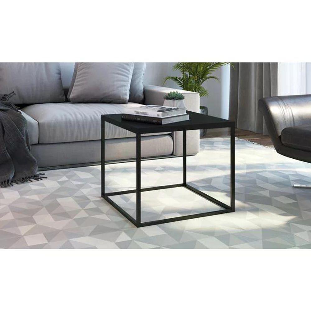 Mesa Lateral Cube 24803 Linha Complementos Preto - 4