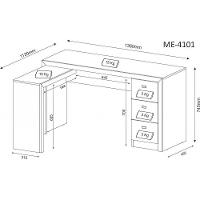 Mesa de Canto para Escritório ME4101 Branco Tecno Mobili - 7