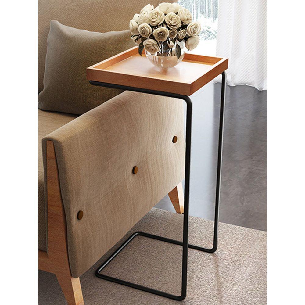 Mesa de Apoio p/ Sofá Bandeja Madeira - 1