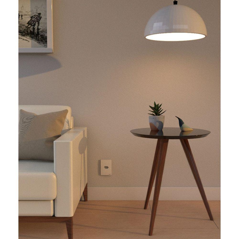 Mesa Lateral de Canto Pé Palito Preta 50cm - 1