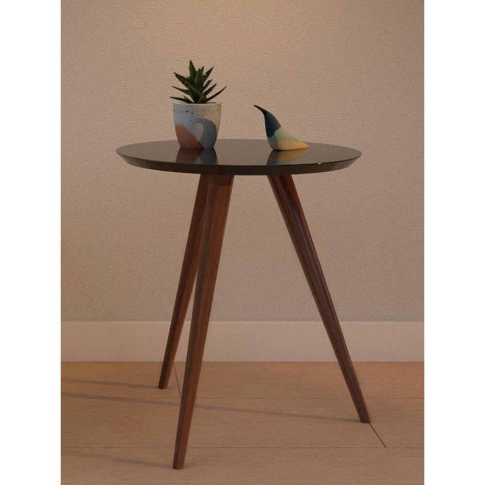Mesa Lateral de Canto Pé Palito Preta 50cm - 3