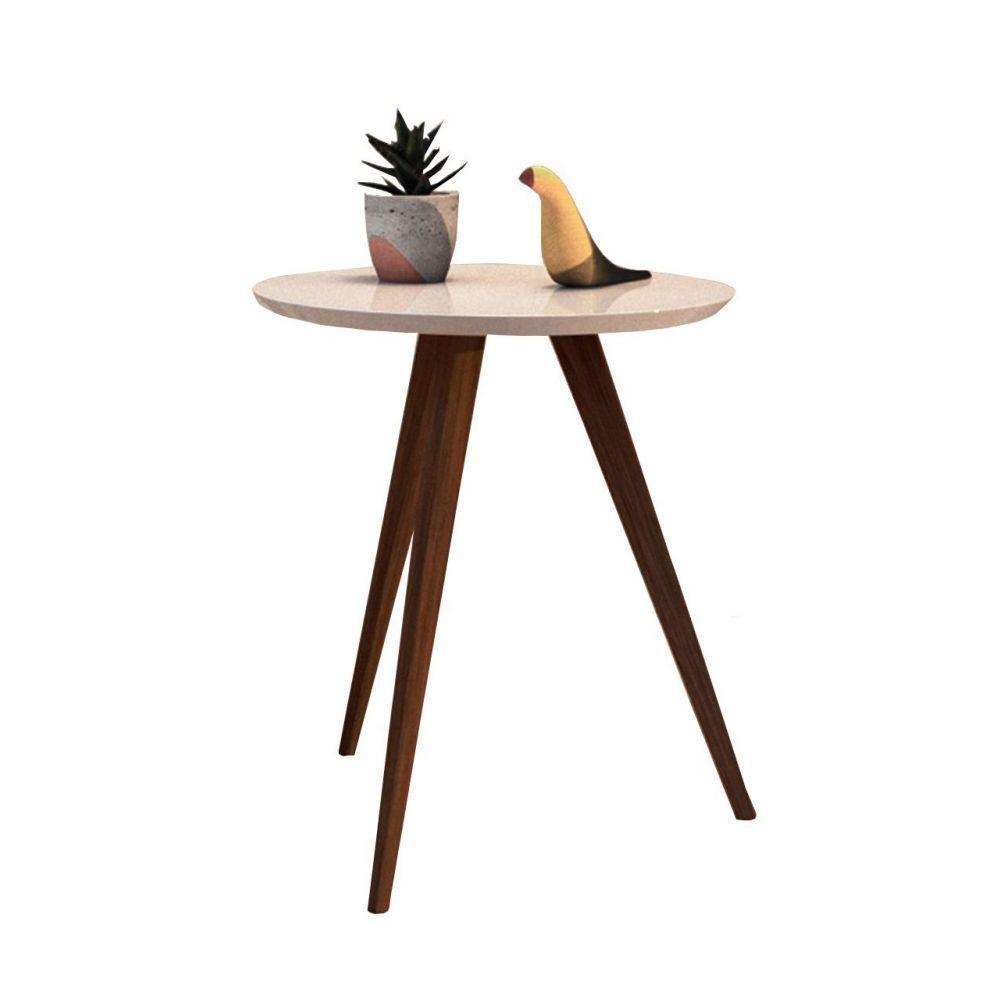 Mesa Lateral de Canto Pé Palito Off White 50cm - 2