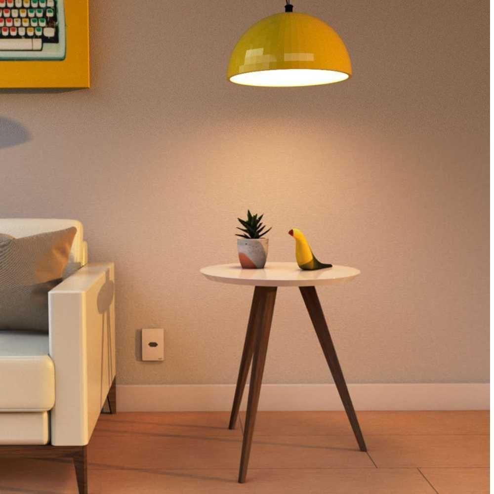 Mesa Lateral de Canto Pé Palito Off White 50cm - 5