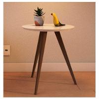Mesa Lateral de Canto Pé Palito Off White 50cm - 7
