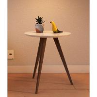 Mesa Lateral de Canto Pé Palito Off White 50cm - 14