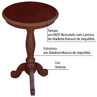 Conjunto 3 Mesas de Apoio Lateral Redonda - 6