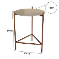 Mesa Lateral Industrial Marbella Cobre Com Off White Marrom - 2