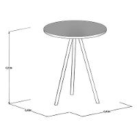 Mesa Lateral Gabriela Wood Preto - Cor: Preto - 5