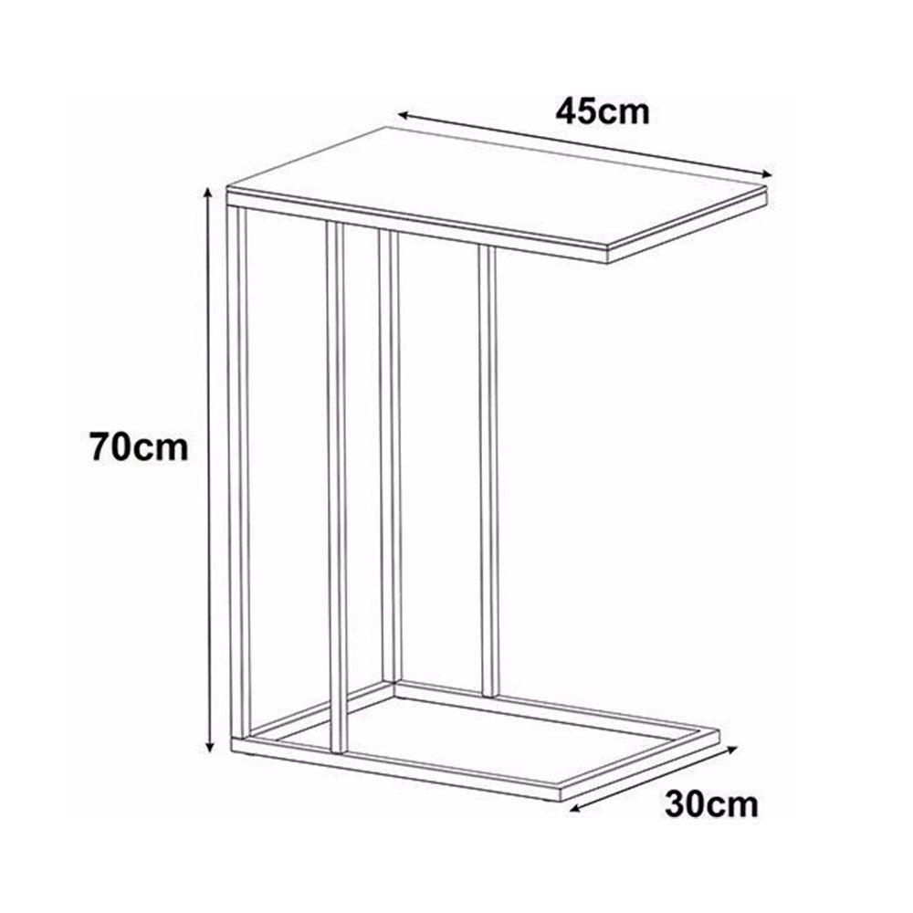Mesa Lateral Encaixe Elena Preto - Cor: Preto - 3