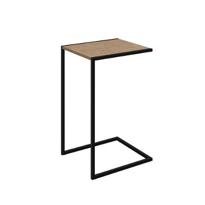 Mesa Lateral Industrial Vermont Base Metálica Preto