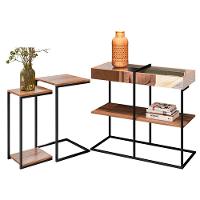 Kit Mesa Lateral E Aparador Industrial com Espelho Boreal - 4