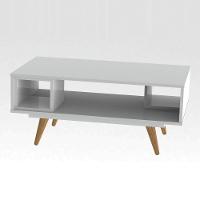 Mesa De Centro Retangular Retrô 45 Olivar - Cor: Branco