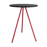 Mesa Lateral Gabriela Wood Preto E Vermelho - Preto - 3