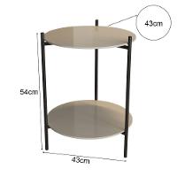 Mesa Lateral Industrial Premium Marbella Off White - Preto - 2