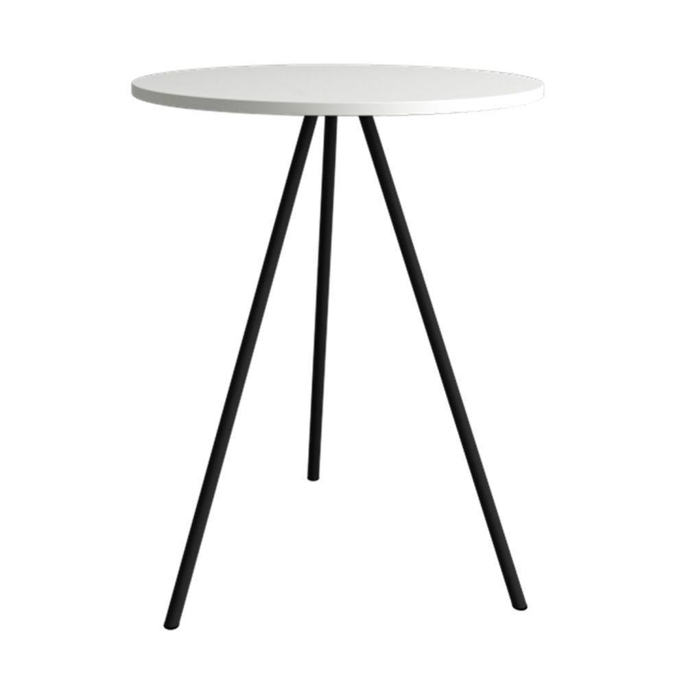 Mesa Lateral Gabriela Wood Branco E Preto - Branca - 3