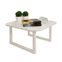 Mesa De Centro Lateral De Apoio Para Sala Estar Square Off White Laca - 1