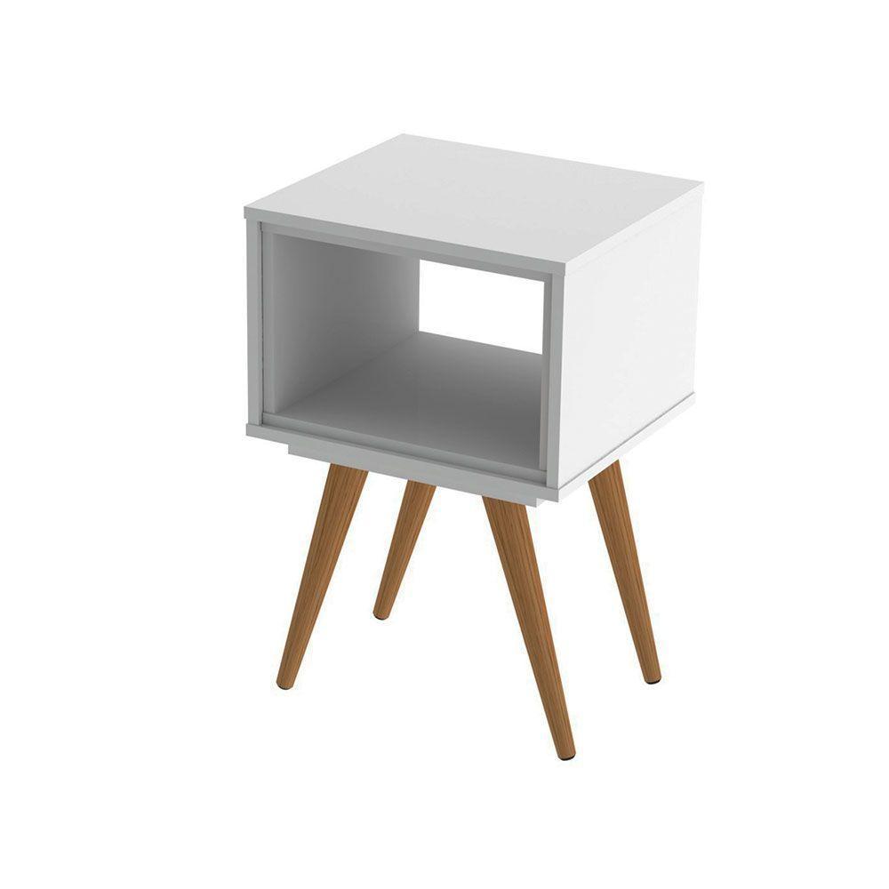 Mesa Lateral Retrô 40 Olivar - Cor: Branco - 3