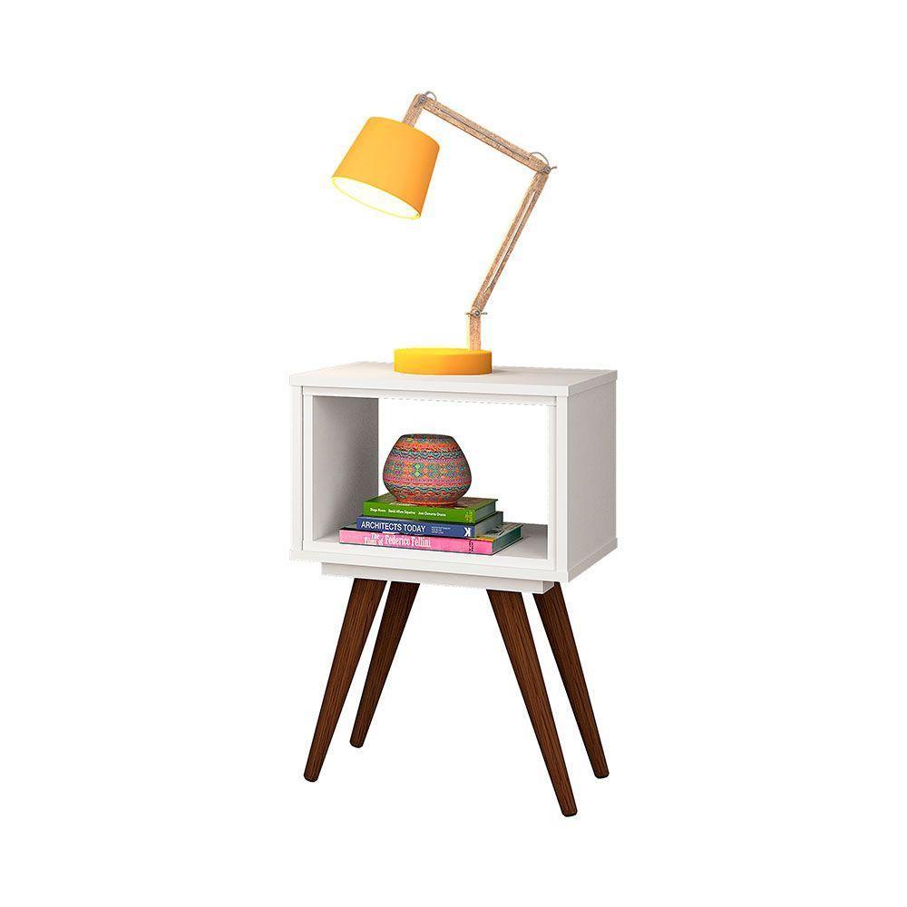 Mesa Lateral Retrô 40 Olivar - Cor: Branco - 4