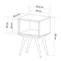 Mesa Lateral Retrô 40 Olivar - Cor: Branco - 2