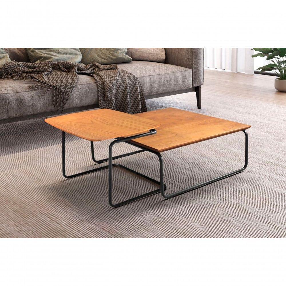 Conjunto Mesa De Centro Kairos Larflex Cor:castanho - 1