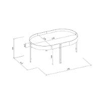 Mesa De Centro Decorativo Grimaldi Base Aço Com Detalhe Em Couro Preto G77 - 8