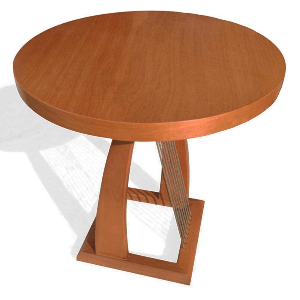 Mesa De Apoio Saibi Ozki 60 Cm Madeira Eucalipto Cedro Corda Redonda Rami - 8