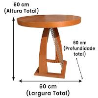 Mesa De Apoio Saibi Ozki 60 Cm Madeira Eucalipto Cedro Corda Redonda Rami - 5