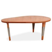 Mesa De Centro Oval Elon Ozki 80 Cm Madeira Eucalipto Cedro Corda Chata Prata - 1