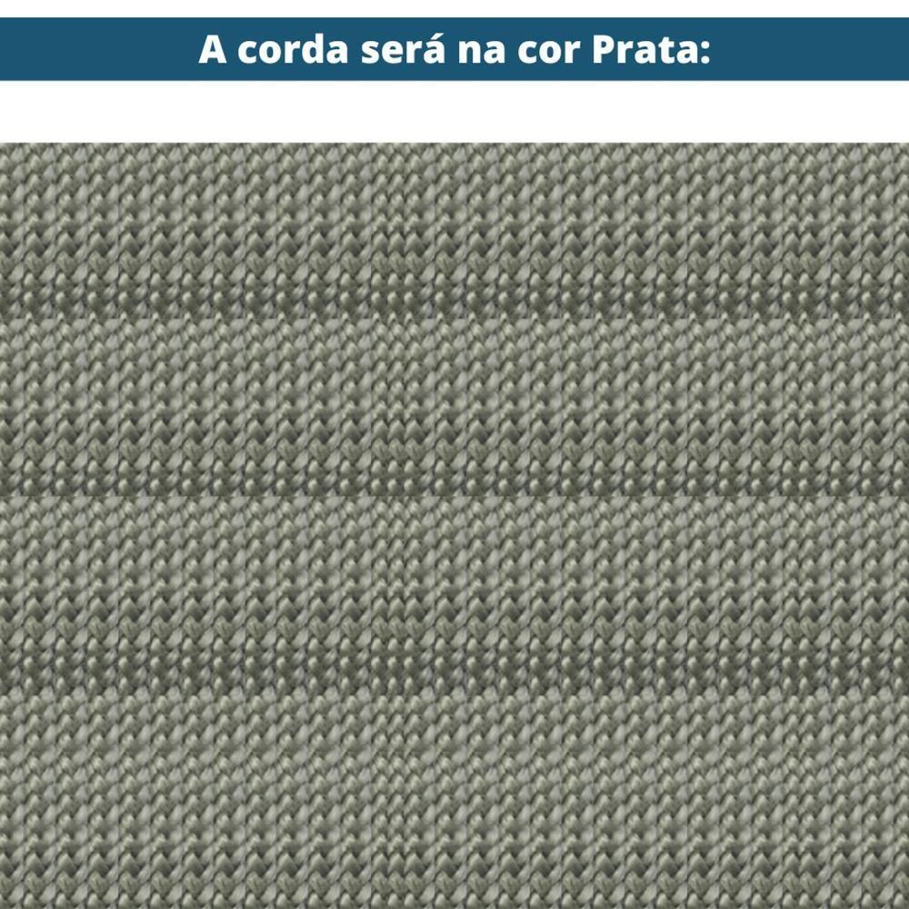 Mesa De Centro Oval Elon Ozki 98 Cm Madeira Eucalipto Cedro Corda Chata Prata - 2